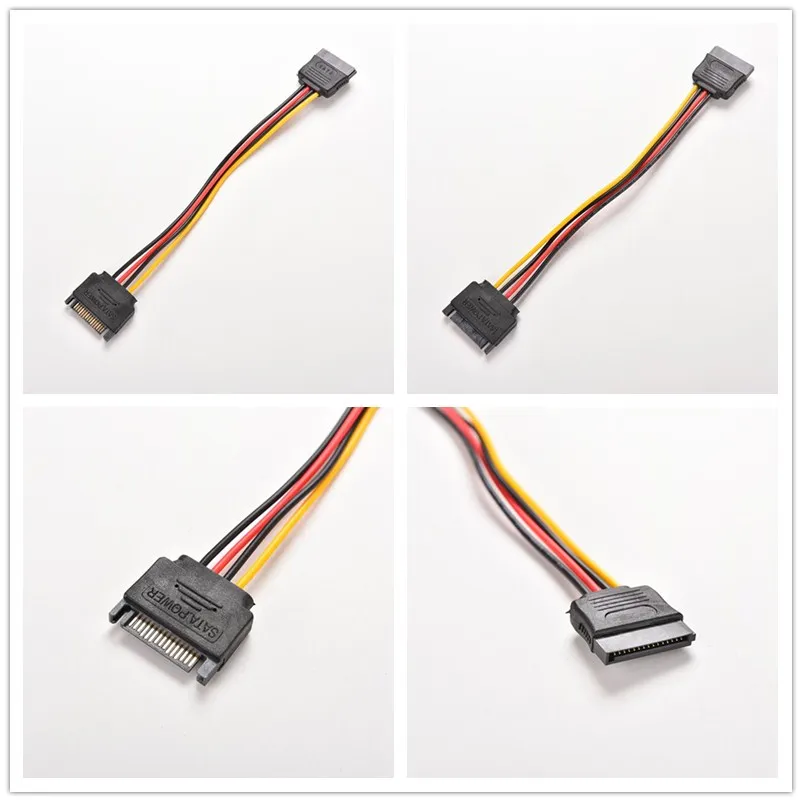 1 шт 20 см 15 Pin SATA папа к женскому P адаптер удлинитель питания кабель 8