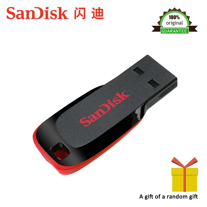 SanDisk CZ50 USB флеш накопитель 8 ГБ 16 32 64 2 0 карта памяти Поддержка официальной проверки