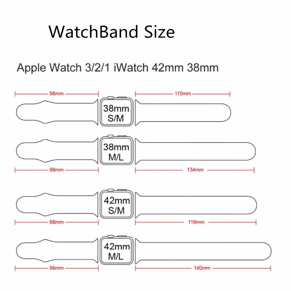16 видов цветов мягкий силиконовый спортивный ремешок для Apple Watch 4 3 2 1 38 мм 42
