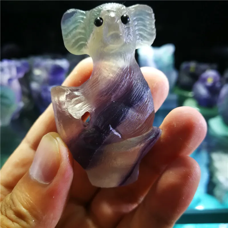 Ручная резьба натуральный флюорит фотообои с животными коала рейки|Камни| |