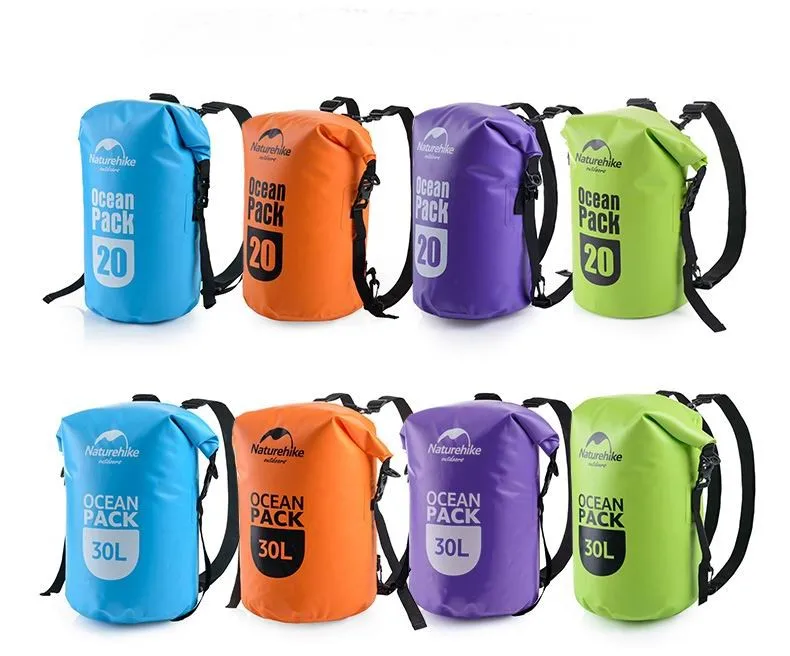 Naturehike 5L 10L 20L 30L 500D ПВХ речной треккинг Дрифтинг печать рафтинг сумки океан пакет Водонепроницаемый Сухой Сумки Открытый Рюкзак
