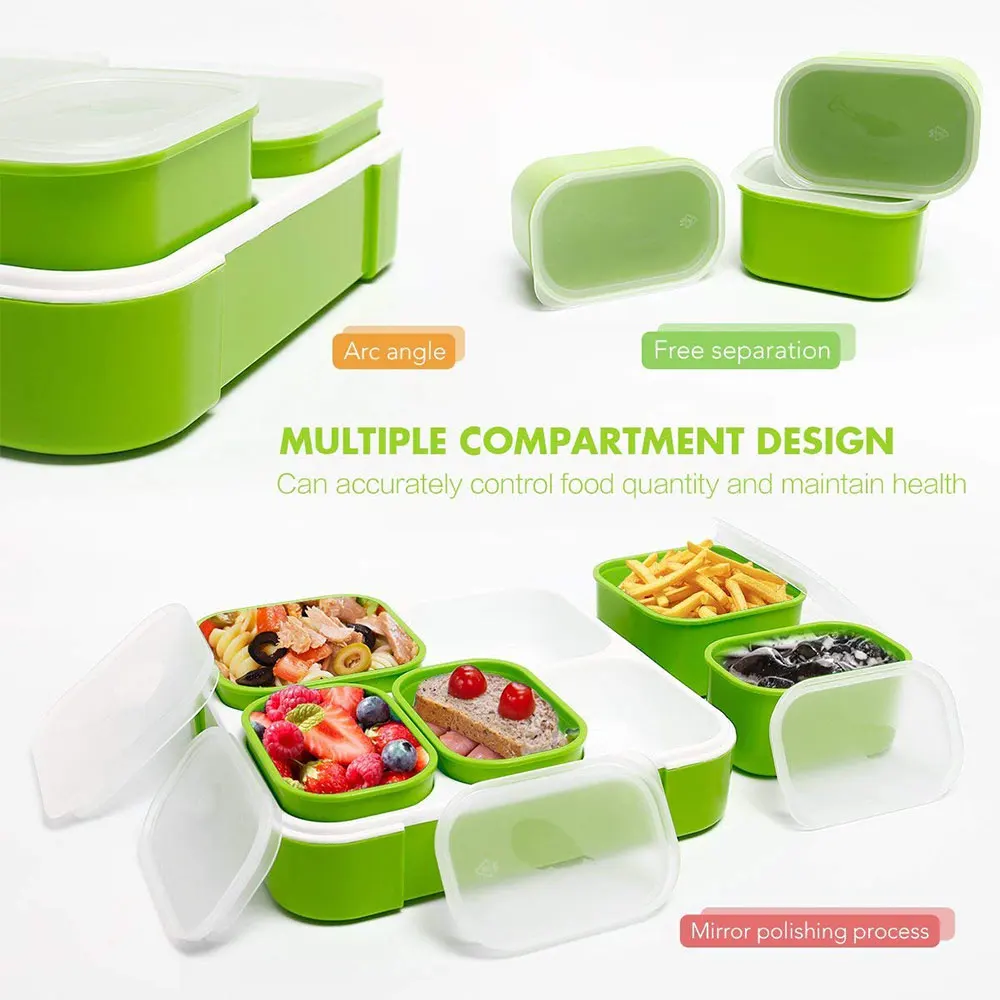 Ланч-бокс контейнер для еды ящик хранения Bento Microwavable герметичный 5 отдельно отсек