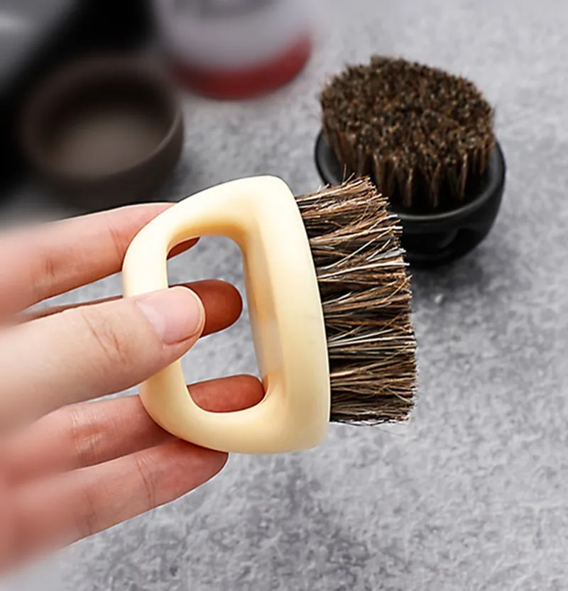 Новый ABS Ручка кольцо борода щетка для бритья Кабан щетина усы гребень набор