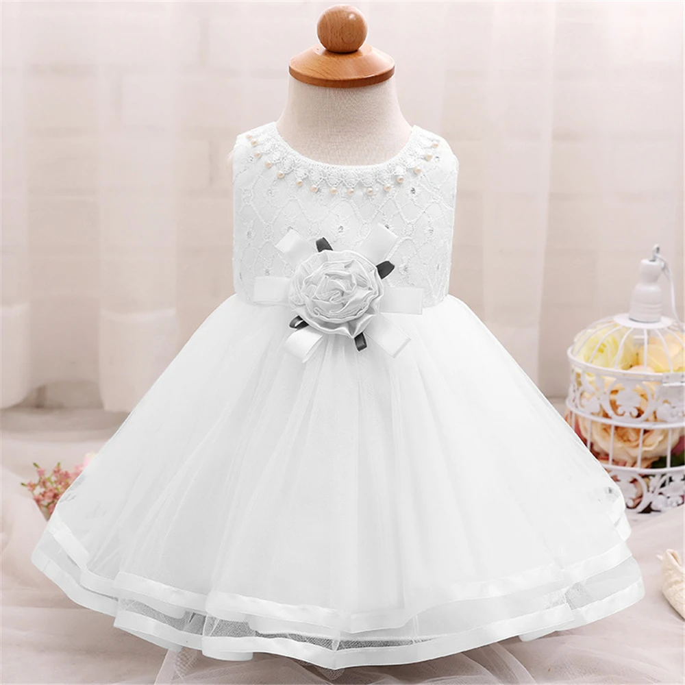 Детские платье принцессы для девочек Цветок-пачка с жемчужинами Платья женщин