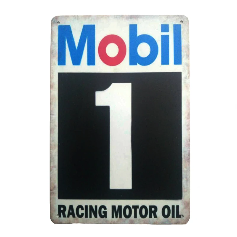 Моторное Масло Mobil racing. Металлические знаки ретро Оловянная пластина железная