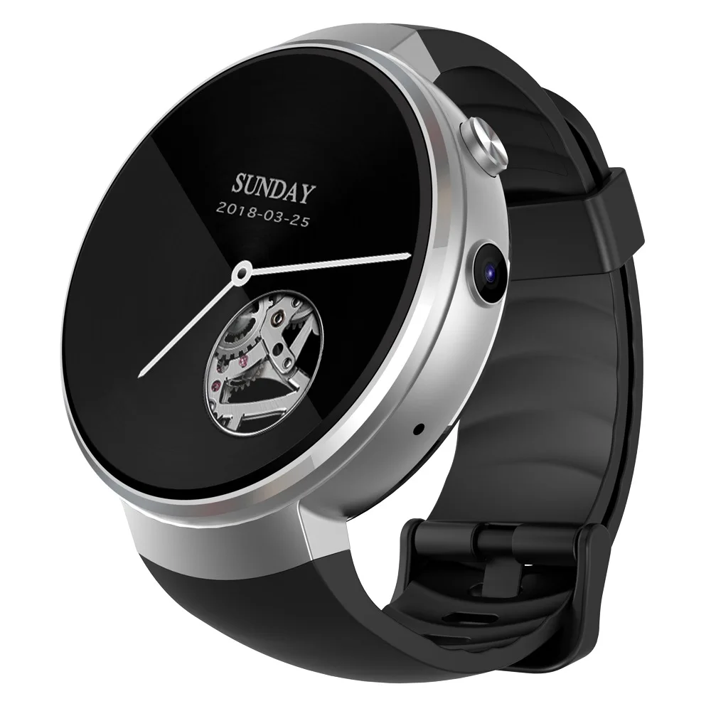 Серебристый Новые Z28 4G Смарт-часы Android 7,0 AMOLED 1,39 дюймов Смарт-часы с поддержкой сердечного ритма 4G+ wifi+ BT4.0+ Camea+ gps часы для adriod ios - Цвет: Серебристый