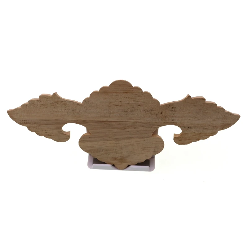 RUNBAZEF Natural Floral Wood Carved Decal Appliques Frame Wall Doors Furniture Woodcarving Decorative Wooden Figurines Crafts | Дом и сад