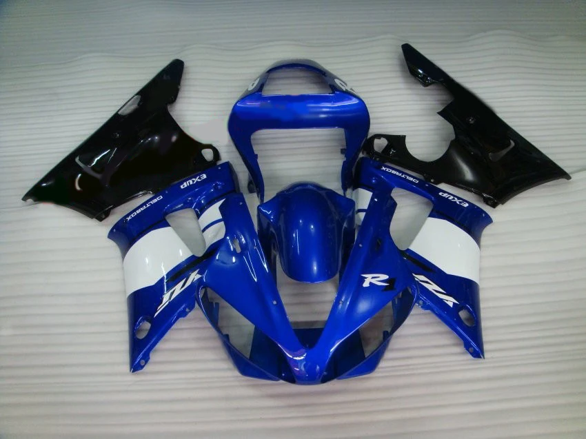Комплект пластиковых обтекателей под давлением для YAMAHA YZFR1 2000 2001 синий белый