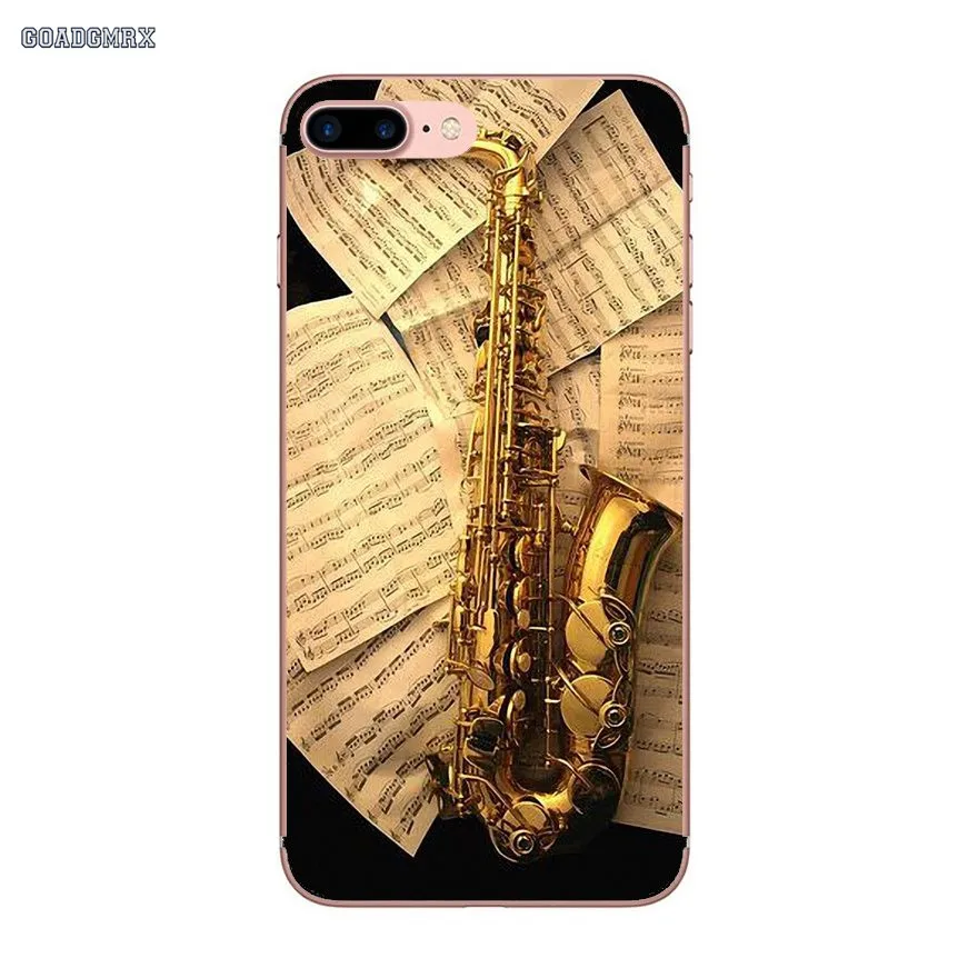 Для iPhone 6 6S 7 8 Plus X XS MAX XR 4 4S 5 5S SE 5C Мягкие прозрачные чехлы Чехлы для саксофона серии