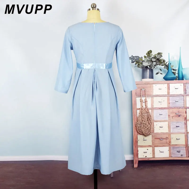 MVUPP/Одинаковая одежда для мамы и дочки платья с бантиками коротким рукавом всей