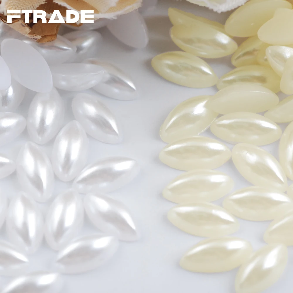 6 размеров жемчужины в виде конского глаза цвета слоновой кости/белого без