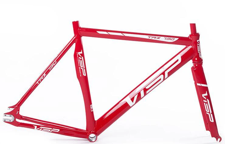 VISP 790 fixied велосипедная рама алюминиевая Фиксированная Рама 48 см/50 см/52 см/54 см/56 см/58 см/60 см фиксированная велосипедная Рама - Цвет: Красный