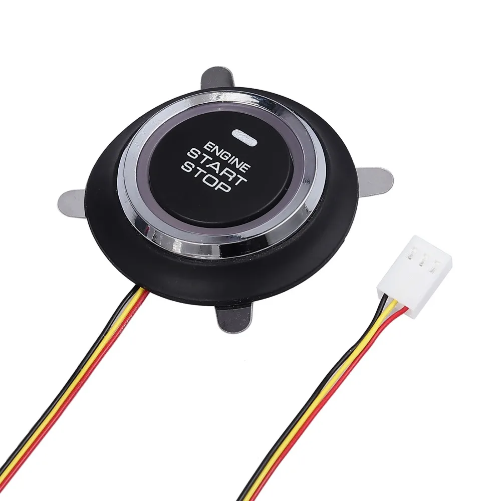 

AUTOUTLET Universal Car Keyless Entry Engine Start Alarm System Push Button Remote Starter with 2 Remote Control Burglar