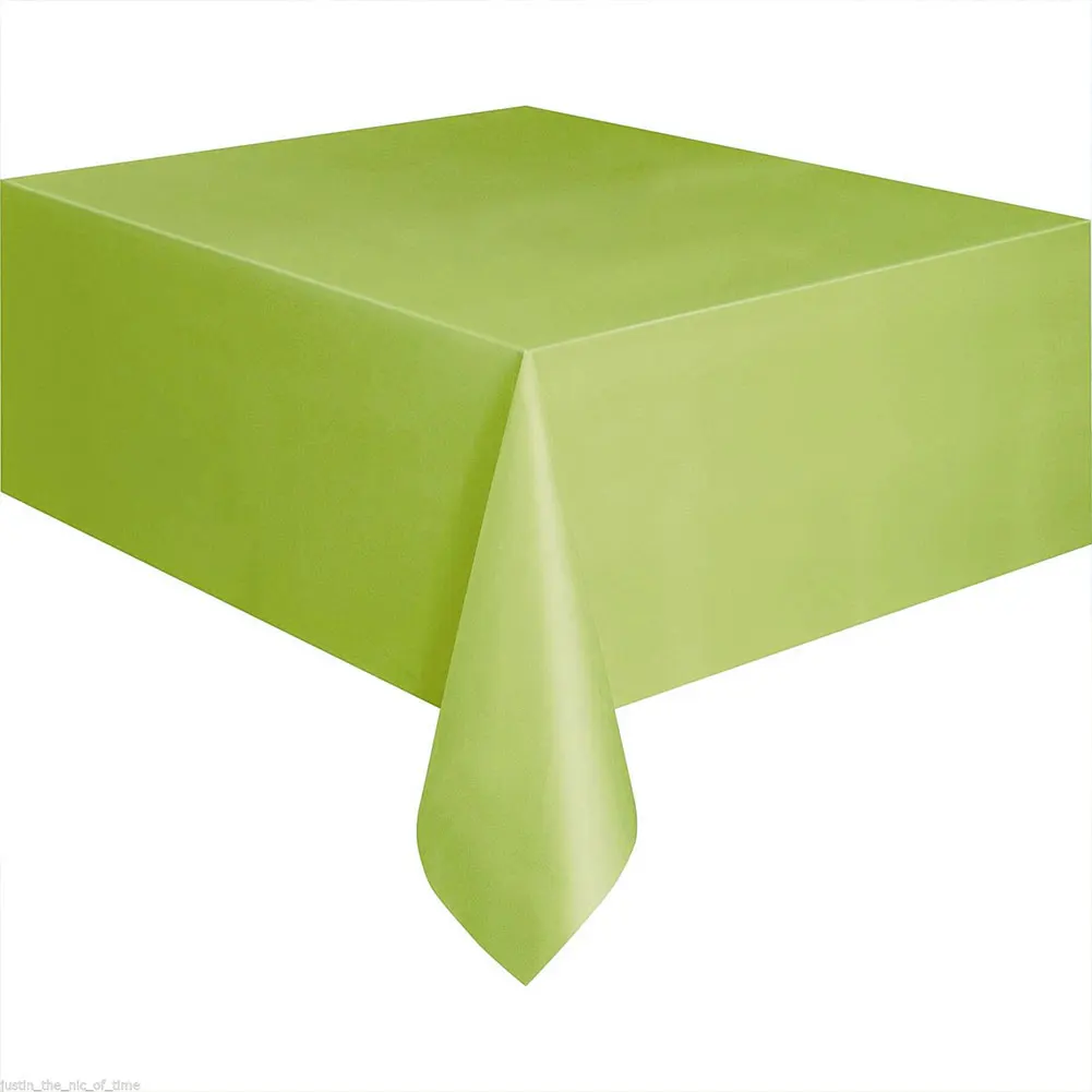 yellowish green Скатерть 274x137 см, разноцветная пластиковая скатерть для дома, отеля, обеденного стола, свадебные принадлежности, Toalha De Mesa Nappe - Цвет: yellowish green