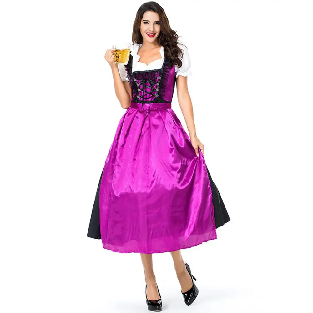 Женская Косплей пивная официантка платье с узким лифом и широкой юбкой для пива