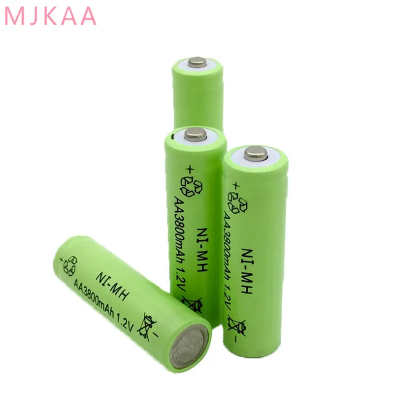 8 шт. Ni-MH 1,2 V 3800mAh Зеленый AA перезаряжаемый никель-металл-гидридный аккумулятор 14 мм* 50 мм