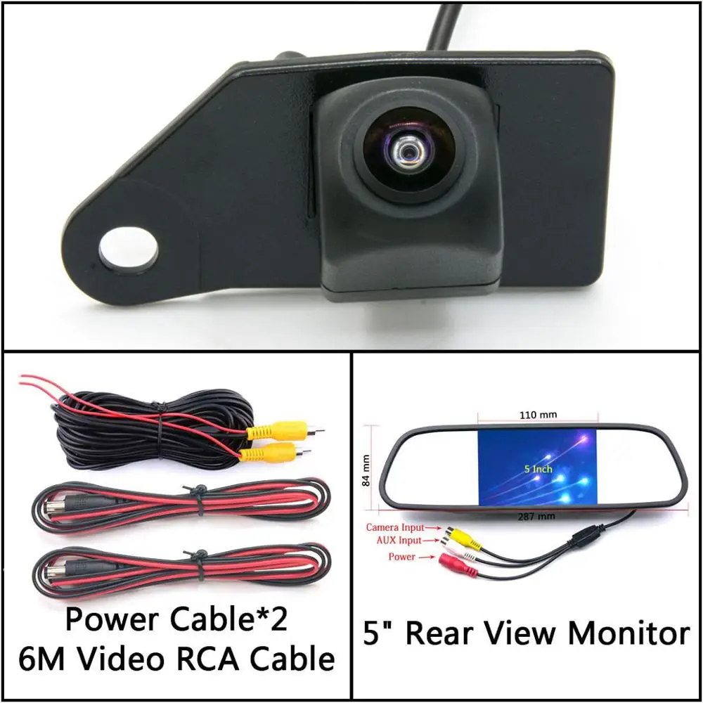 Cam N 5 inch Mirror 175 градусов HD резервная камера заднего вида для Mitsubishi ASX 2010- RVR 2010~ автомобильный парковочный монитор водонепроницаемый - Название цвета: Cam N 5 inch Mirror
