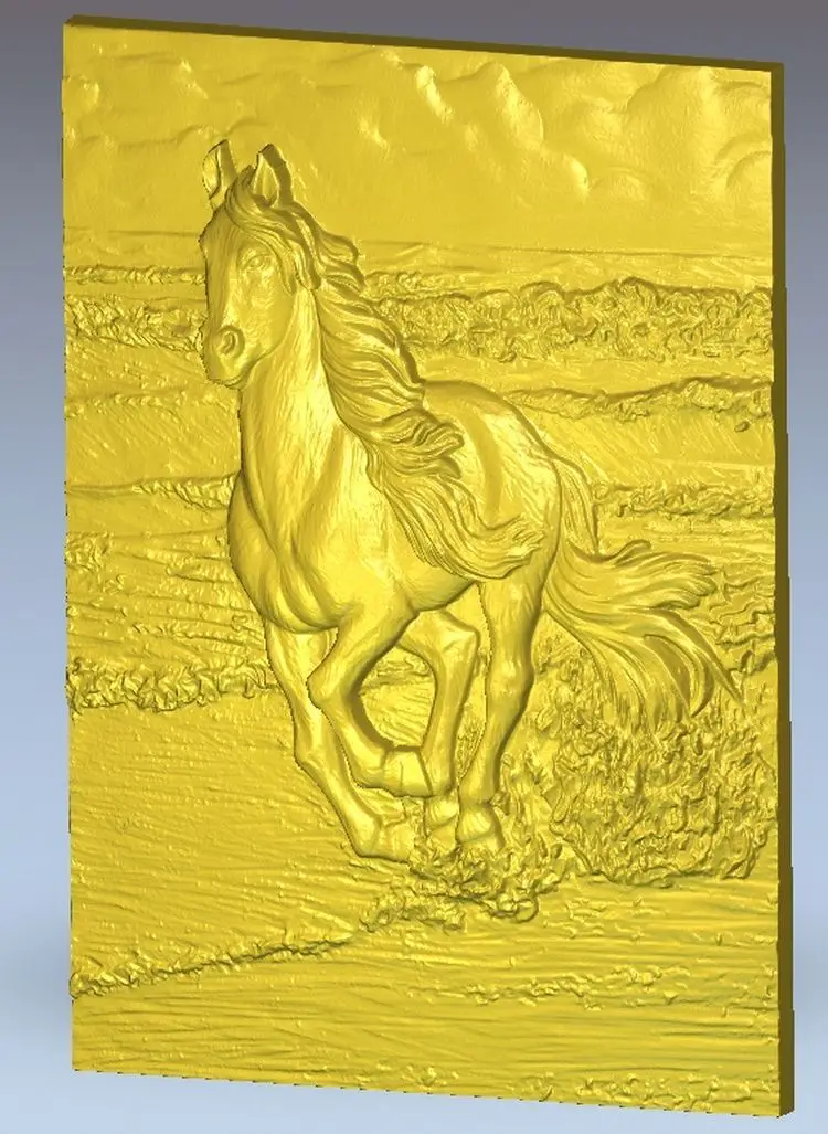 horse_15 relief for cnc in STL file format artcam model 3d
