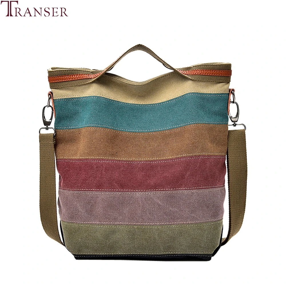 Transer 2018 женские сумки на плечо молнии Холщовая Сумка через модная женская