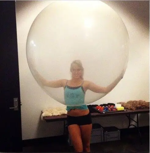 Воздушный шар большой гигантский люфт Круглый прозрачный длиной 90 см воздушный