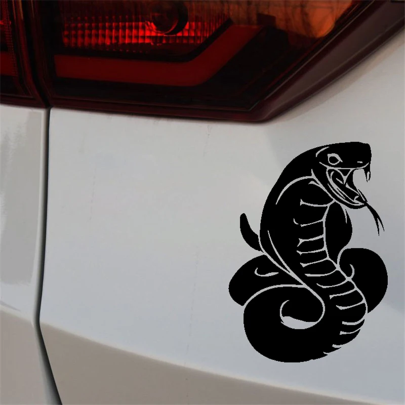 YJZT 10.5CM*14.6CM Original Cobra Snake Minimalist Cool Artistic Vinyl Decal Car Sticker Black/Silver C19-1044 | Автомобили и