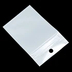 1800 шт.лот 6*10 см белыйпрозрачный самозакрывающийся пластиковый пакет на молнии для розничного хранения, пакет с замком на молнии, розничная упаковка с отверстием для подвешивания