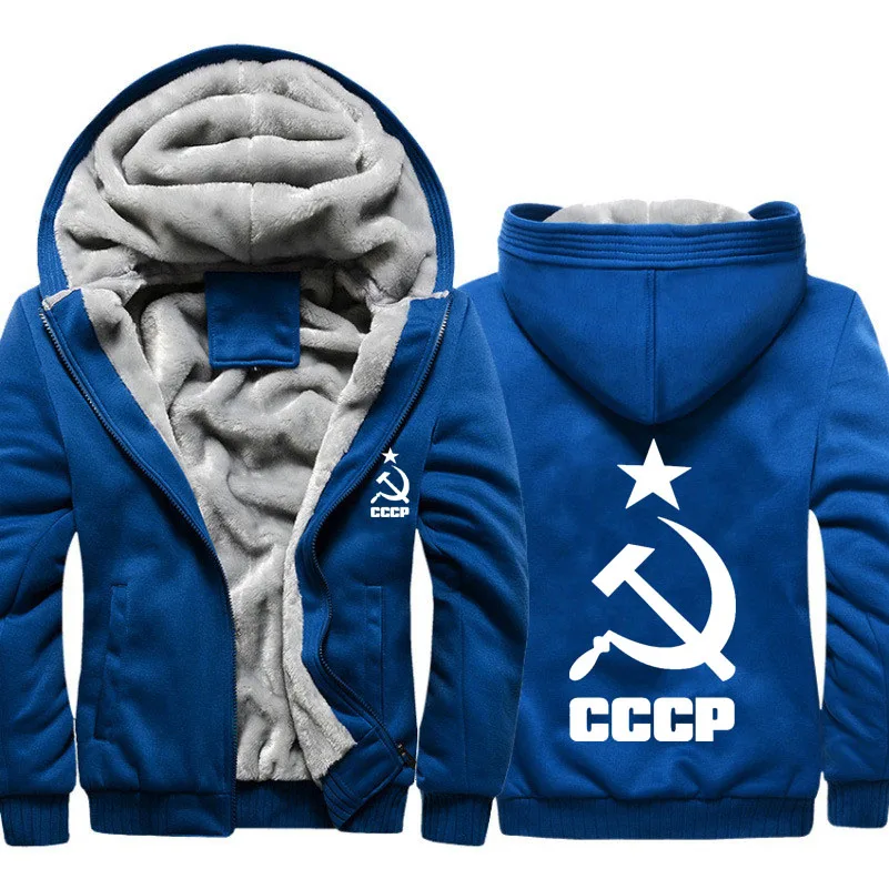 804 Камуфляжные флисовые толстовки для мужчин уникальные CCCP русские советские Союза Зима Толстая теплая куртка на молнии спортивные костюмы Masculino - Цвет: 804