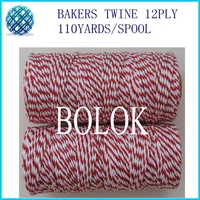 redwhite cotton baker twine 110yardsspoolbakers twine free shipping