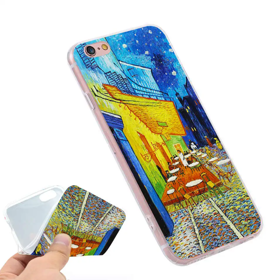 Coque Vincent Van Gogh Cafe Terrace at Night Housings Phone Case for iPhone X 5S XR XS Max SE 6 S 6s 7 8 Plus Cover | Мобильные