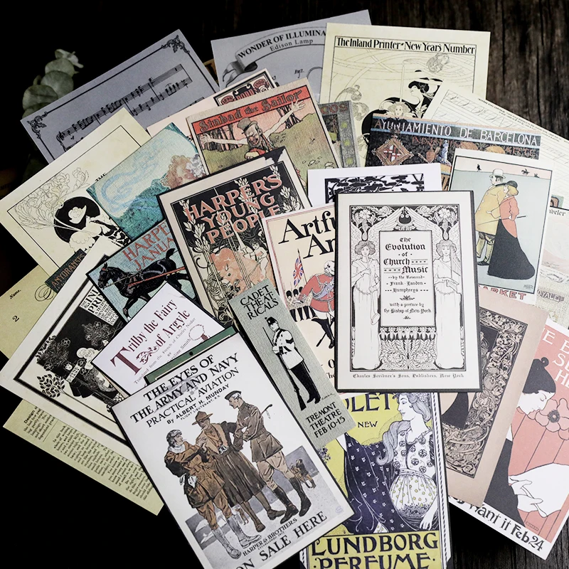 41pcs Old Newspaper Page Vintage Stickers for Scrapbooking Happy Planner/Card Making/Journaling Project C | Дом и сад