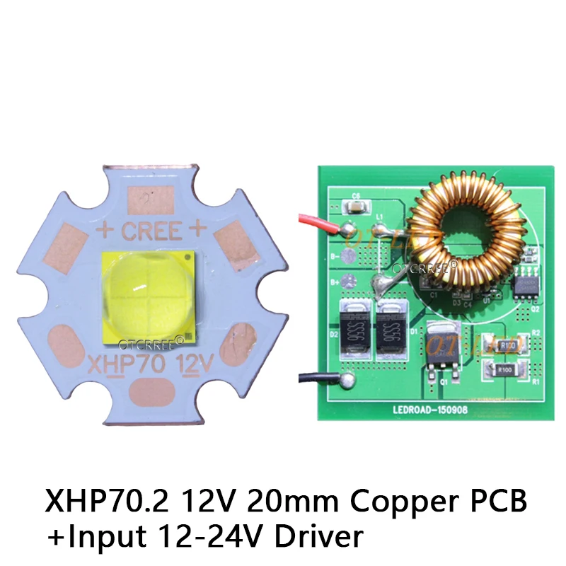 Cree XHP70.2 XHP70B 12V6V High CRI90-93 30W Neutral White 5000K diode flashlight 4292LM strong lamp motorcycle light car bulbs | Лампы и