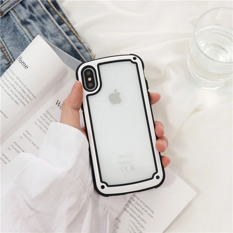 white Для Apple iPhone 11X8 7 6 6s Plus прозрачная ультратонкая задняя полностью жесткая Защитная крышка TPU плотный чехол - Цвет: white