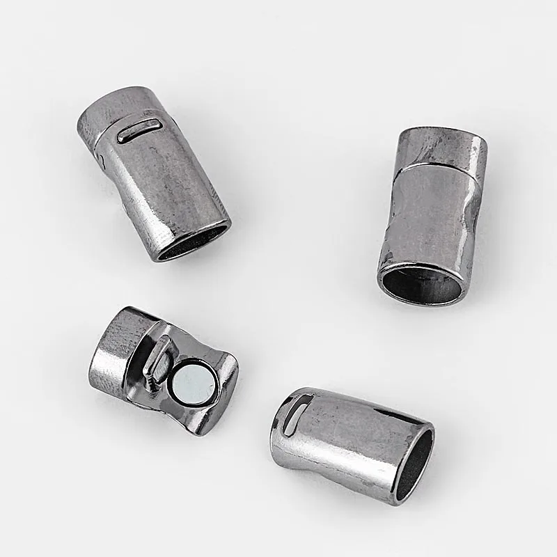 gun black 3 комплекта античное серебро/бронза/медь/блестящее серебро сильная Магнитная застежка для 10*6 мм лакричный кожаный шнур браслет для изготовления ювелирных изделий - Цвет: gun black