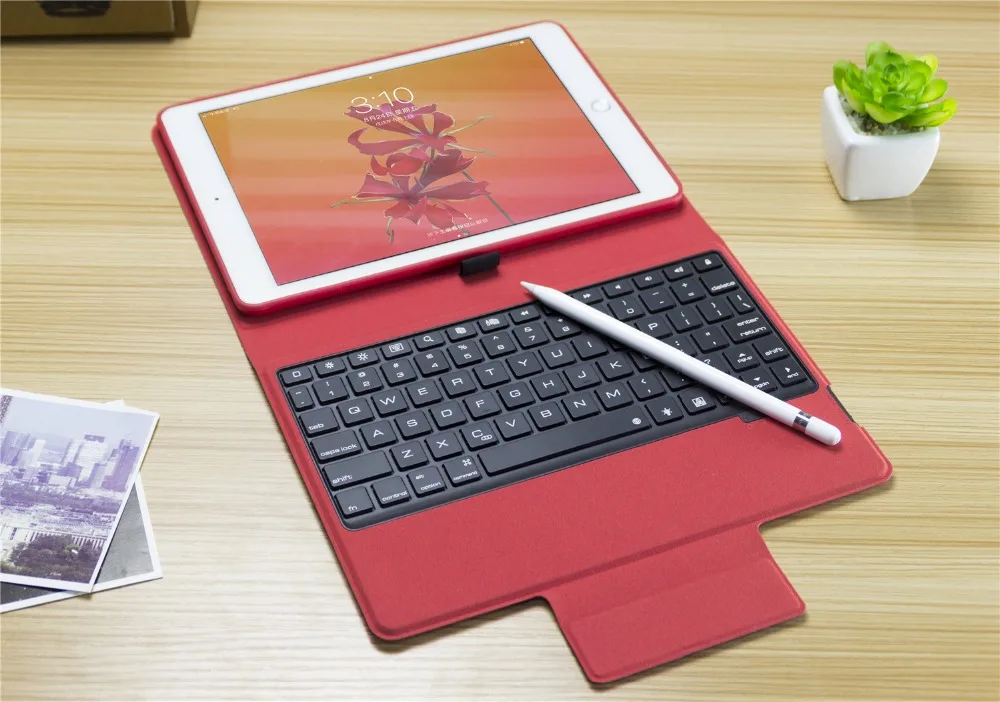 Bluetooth беспроводной Чехол для клавиатуры для iPad 9,7 с карандашом Держатель смарт из искусственной кожи полное покрытие для iPad Pro 10,5 чехол
