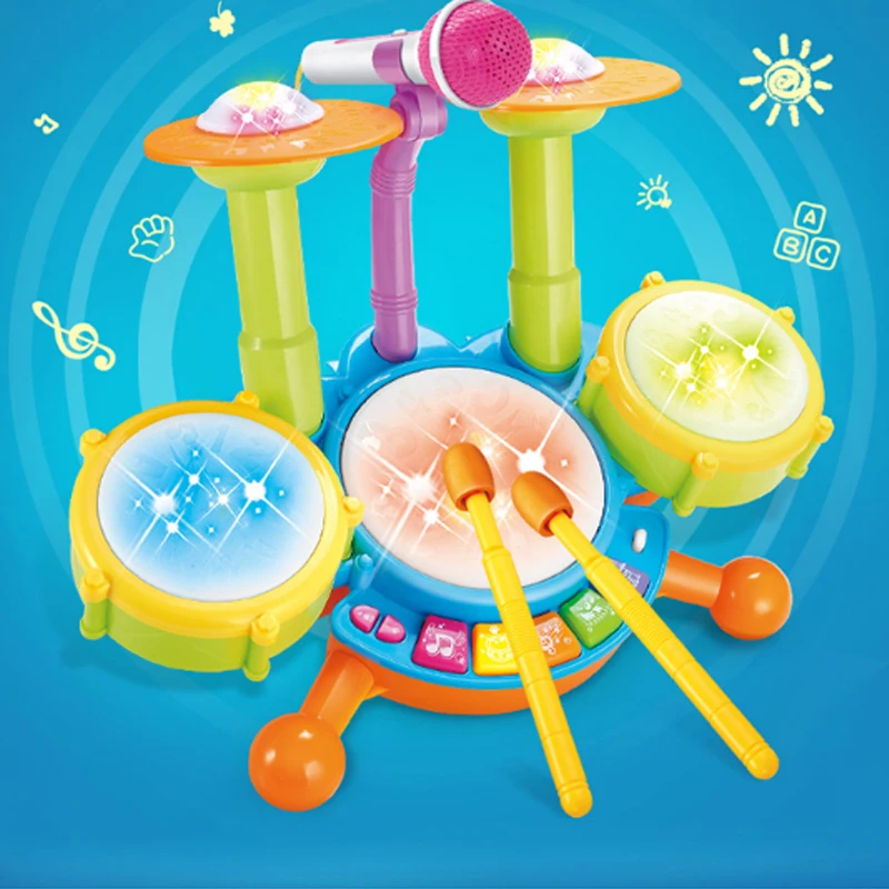 Джазовый барабан детская музыкальная игрушка искусственный музыкальный
