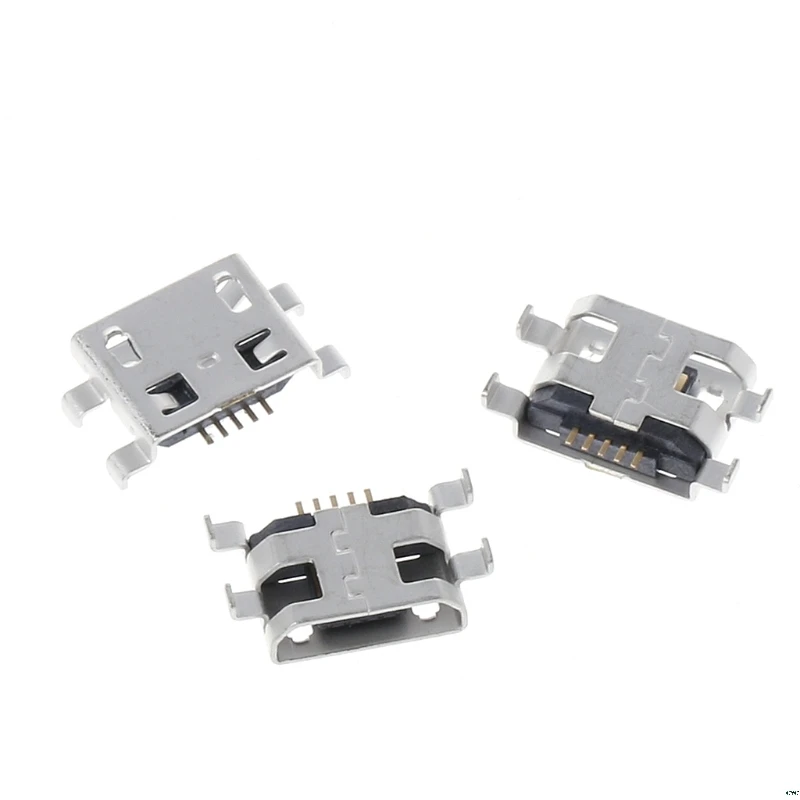OOTDTY 10 шт. Тип B Micro USB 5 контактный разъем для зарядного устройства|Соединители| |