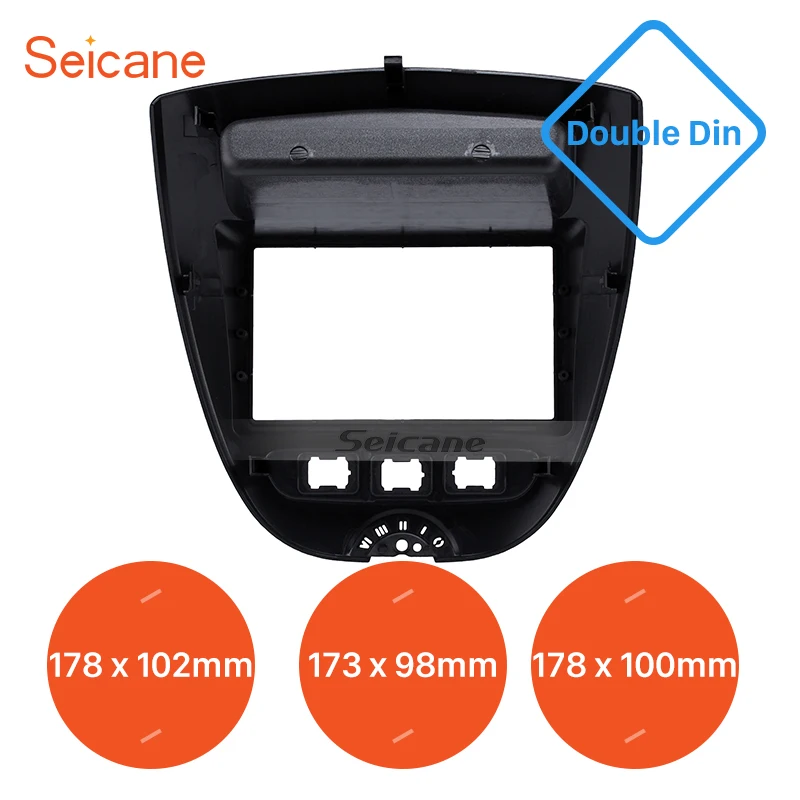 Seicane Большой Двойной Дин Радио панель для Toyota Aygo Citroen C1 с DVD стерео тире CD отделкой