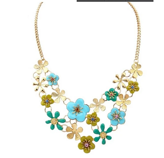 Pure and fresh rural wind brief paragraph sweater chain Ms Bohemia flower stitching fashion necklace | Украшения и аксессуары