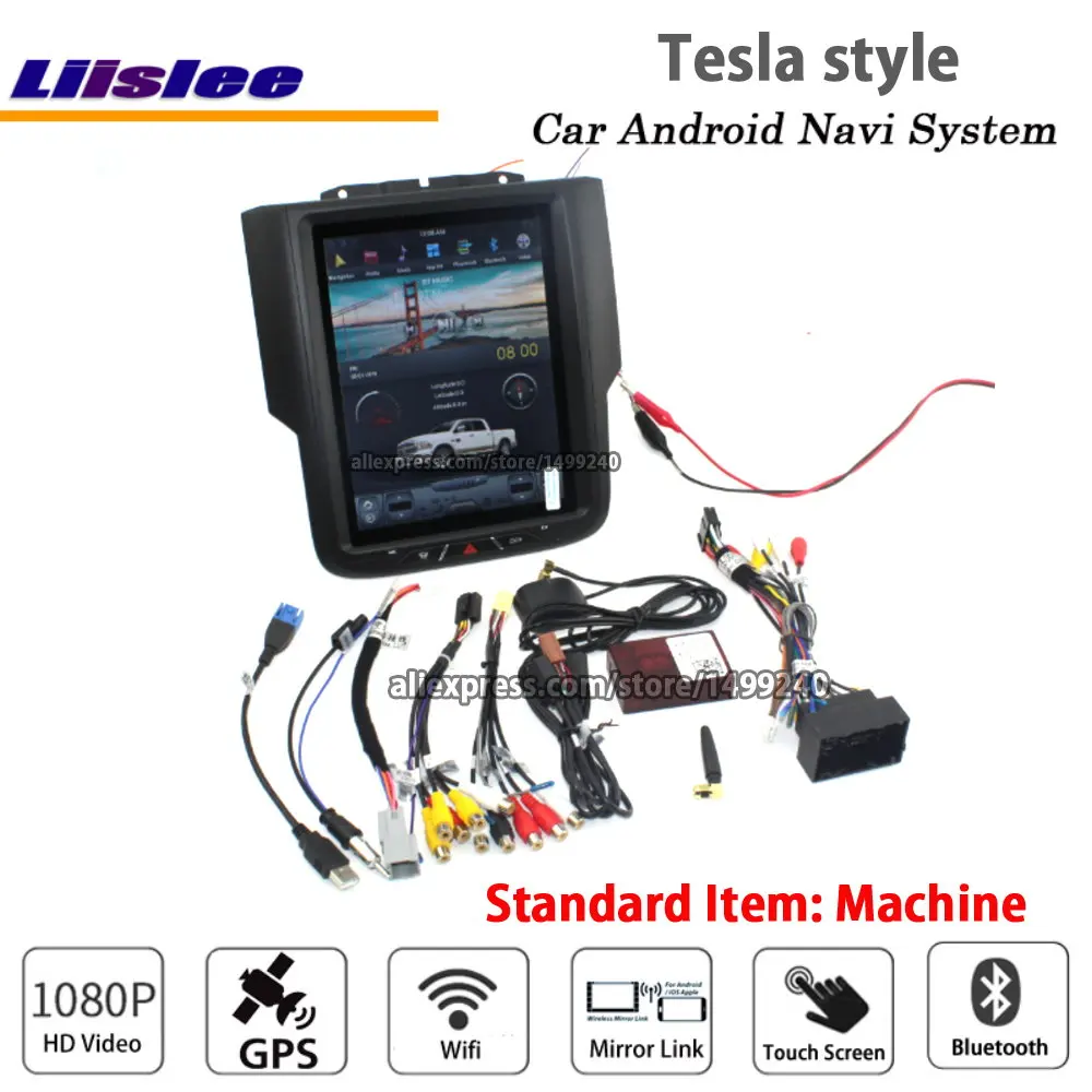 Liislee Android 6,0 up 2+ 32G для Dodge Ram 2013~ стерео Tesla стиль автомобиля BT Carplay gps Navi карта навигационная система Мультимедиа - Цвет: machine