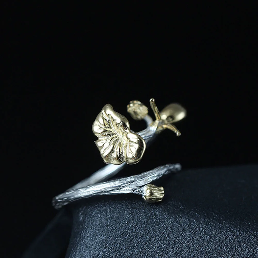 LARGERLOF Ring Silver 925 women Flower Rings Fine Jewelry Handmade Vintage For Women RG49121 | Украшения и аксессуары