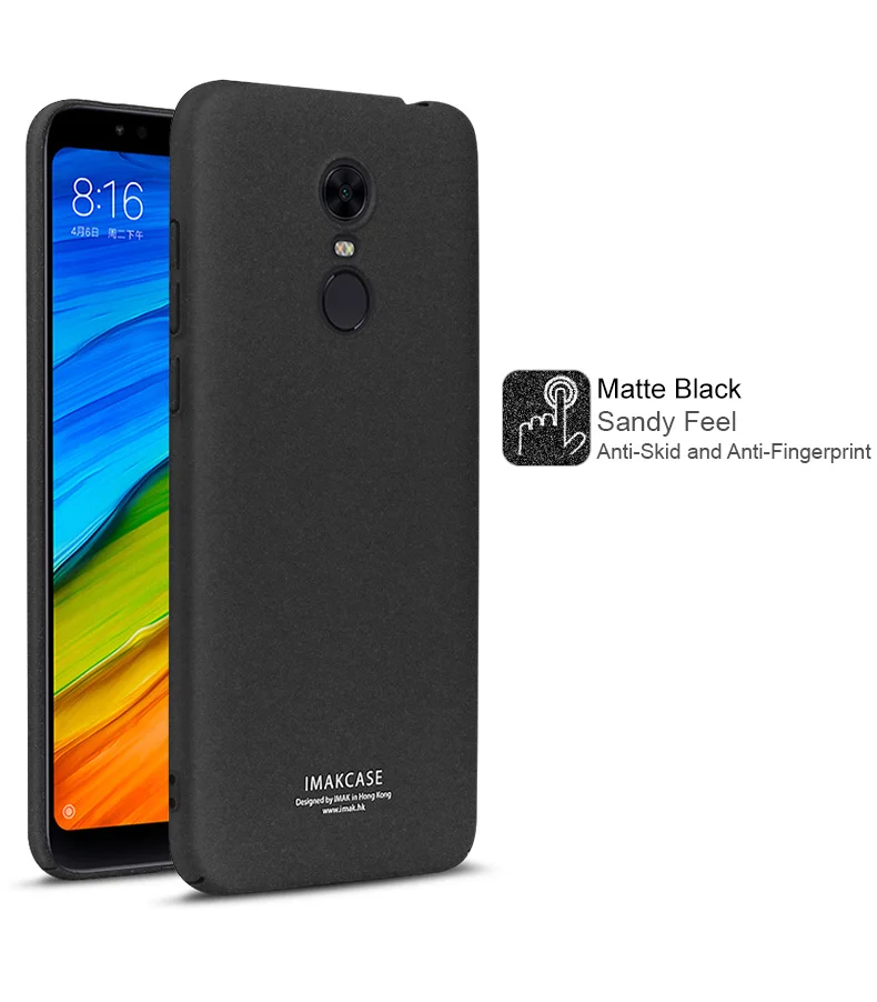 Для Xiaomi Redmi 5 Plus чехол Чехол imak Жесткий пластик чехол Redmi5 Plus чехол Матовая подставка защитный экран+ протектор экрана