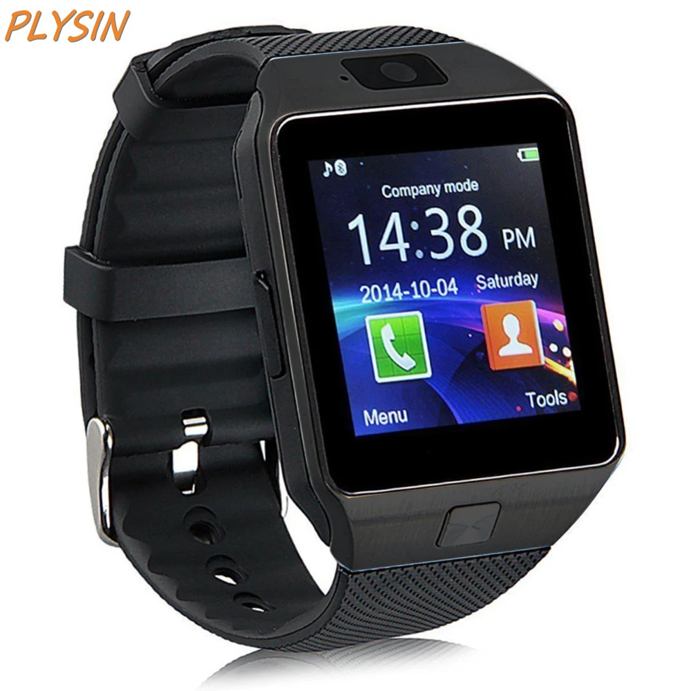 Фото Смарт часы PLYSIN DZ09 Bluetooth разблокированные GSM SIM карта с камерой Поддержка Android IOS iPhone
