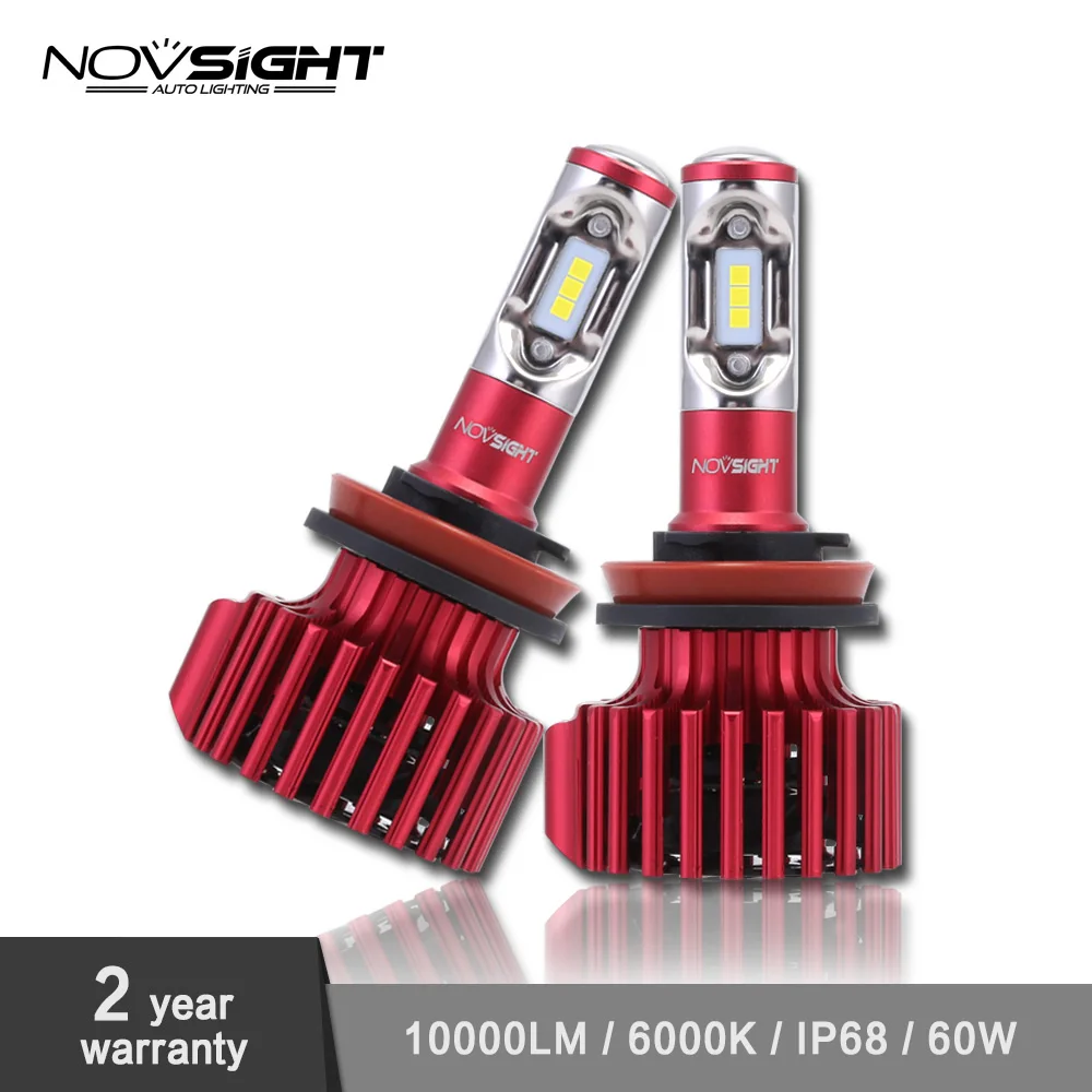 Novsight Авто H7 H11 H1 H4 светодиодный лампы CSP чипы hb3 9005 hb4 9006 60 Вт 10000LM автомобиля