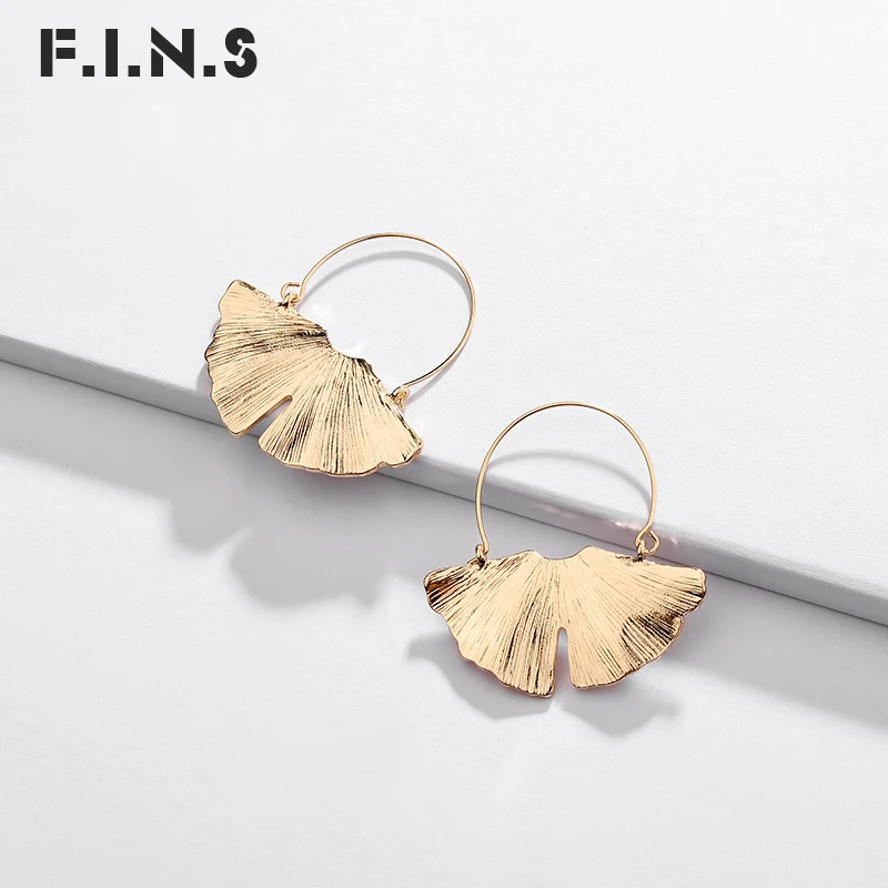 Женские серьги-подвески большого размера F.I.N.S золотые ювелирные изделия 2019 |