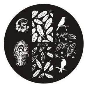 1 шт. милое перо птица круглая штамповка металлическая пластина для дизайна