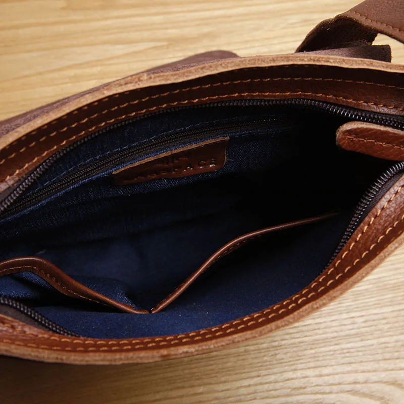 LANSPACE мужская кожаная сумка через плечо Маленькая модная на одно |