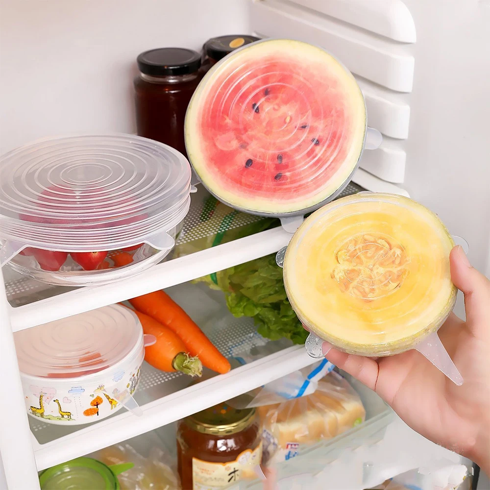 6 шт. силиконовых кейсов для свежих продуктов крышка повторяемая Еда Класс