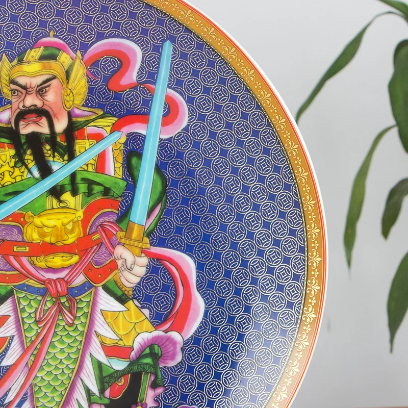 Старинный китайский стиль qing qiong Цзиндэчжэнь декоративная фарфоровая тарелка