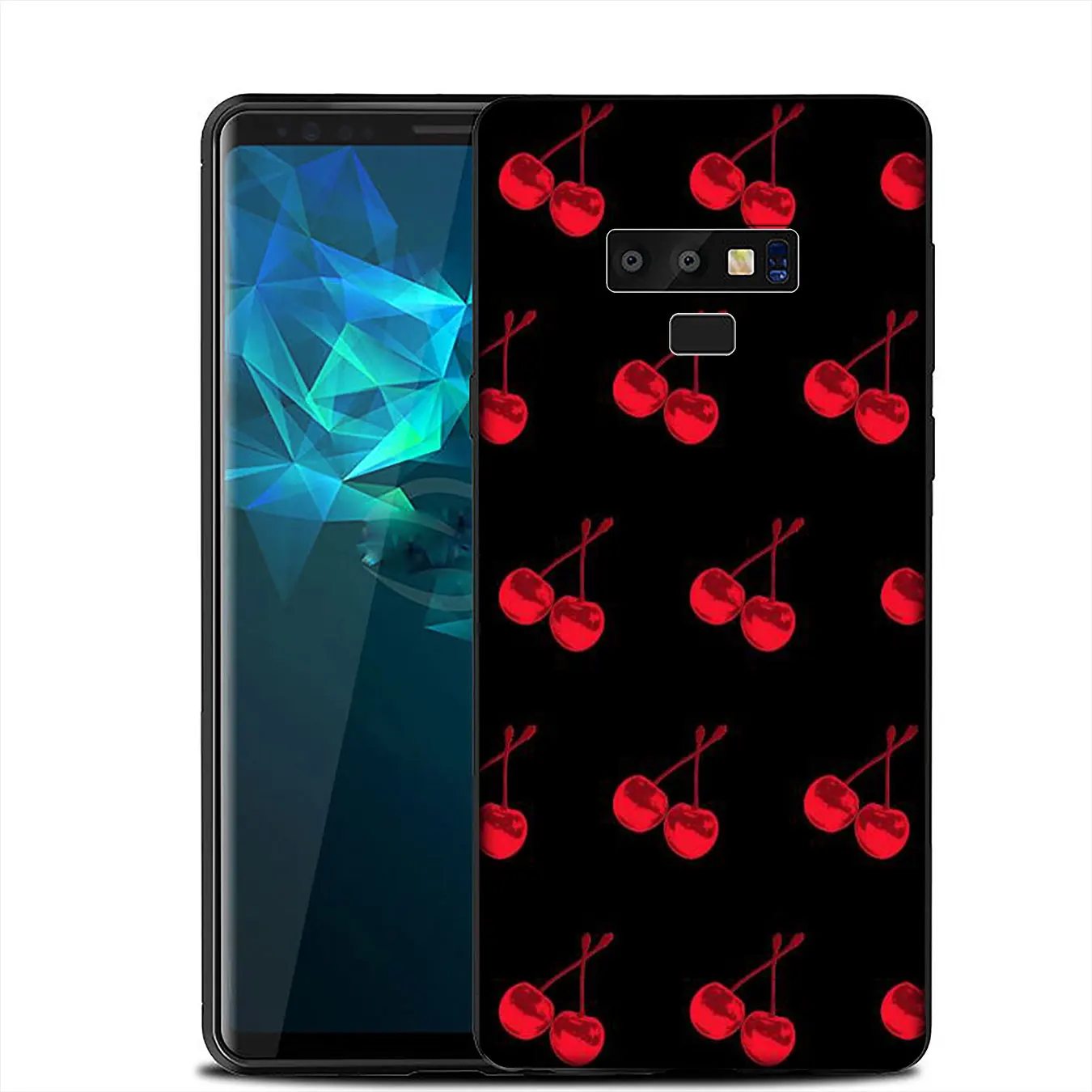 IYICAO Cherry summer fruit Soft Silicone Case for Samsung Galaxy A6 A9 A8 A7 2018 A3 A5 2016 2017 Note 9 8 10 Plus Lite |