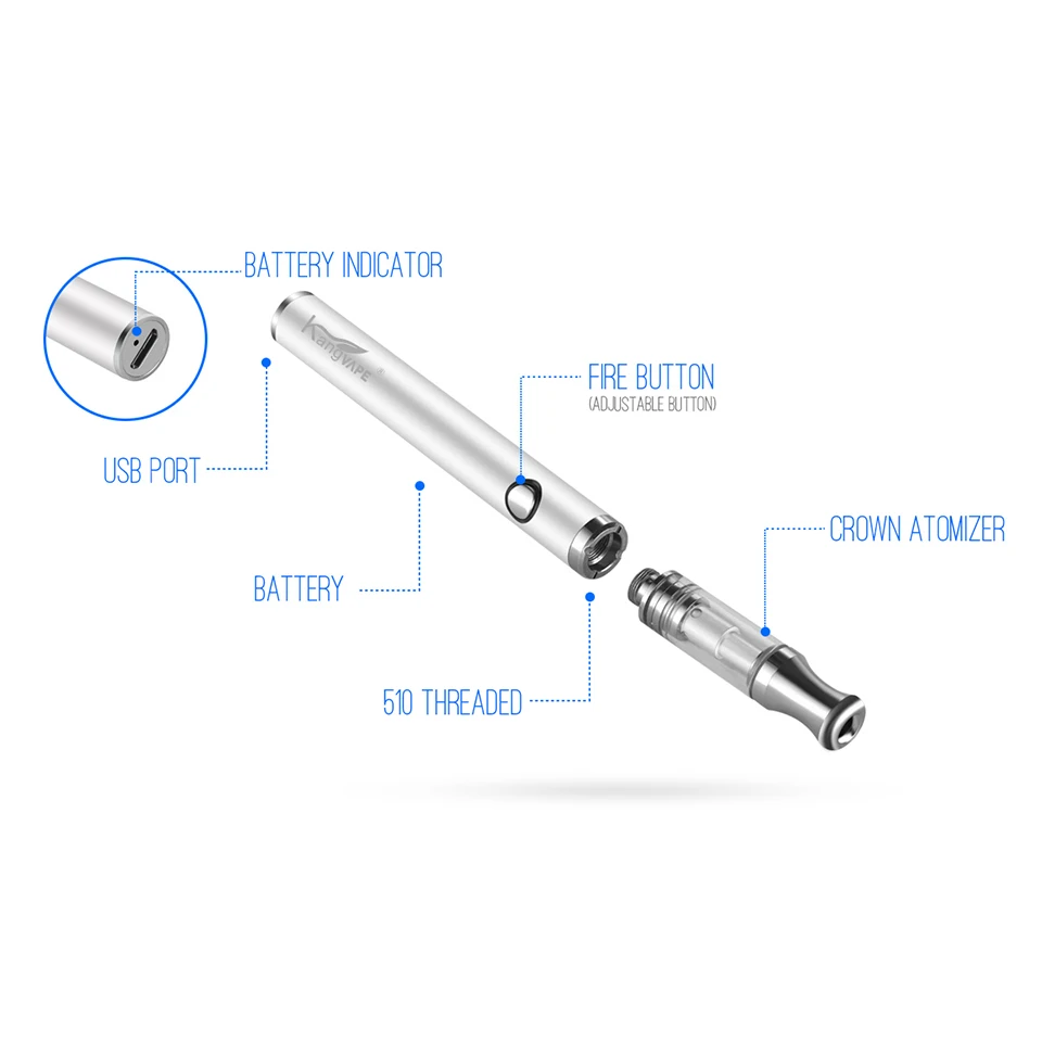New Starter Kit Original kangvape K5 Vape Pen 350mAh preheat adjustable voltage Vaporizer E Cigarette vape pod vs w01 | Электроника